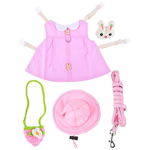 LIOOBO Satz Haustierkleidungsset Outfits Kaninchen Kostüm Haustier Hasenversorgungen Bunny Vest -Geschirr Weste Kaninchen verkleiden Sich Heimtierbedarf Baumwolle Rosa LIOOBO Satz Haustierkleidungsset Outfits Kaninchen Kostüm Haustier Hasenversorgungen Bunny Vest -Geschirr Weste Kaninchen verkleiden Sich Heimtierbedarf Baumwolle Rosa von LIOOBO