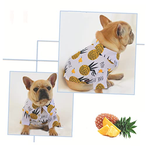 LIOOBO Sommerkleidung für Haustiere Haustierhemd Hundehemd Weiß von LIOOBO