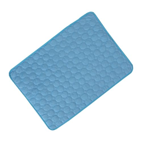 LIOOBO Sommerliche Haustier-Matte Blau Atmungsaktive Kühlmatte für Hunde Katzen Faltbar rutschfest für Sofa Hundebett Auto Schützt vor Überhitzung und Sorgt für Angenehme Abkühlung von LIOOBO
