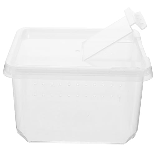 LIOOBO Transparente Reptilien Fütterungsbox Zuchtbox für Insekten und Spinnen Sicheres Futterbehälter für Reptilien für Terrarien und Haustiere von LIOOBO
