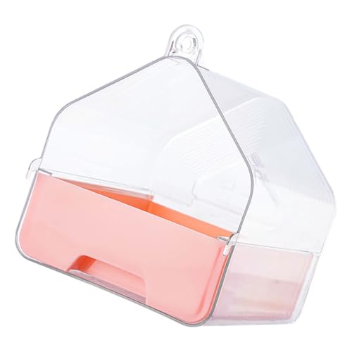 LIOOBO Transparente Vogelbadewanne mit Schublade für Käfige Einfach zu Reinigende Duschbadewanne für Nymphensittiche Wellensittiche und Kleine Vögel für Zuhause und Unterwegs von LIOOBO