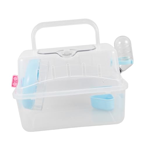 LIOOBO Transparenter Hamsterkäfig Tragbarer Kleintier käfig aus Robustem Sicherer Hamster transportbehälter für Mäuse und Kleine Haustiere für Ausflug Reise und Alltag LIOOBO Transparenter Hamsterkäfig Tragbarer Kleintier käfig aus Robustem Sicherer Hamster transportbehälter für Mäuse und Kleine Haustiere für Ausflug Reise und Alltag von LIOOBO