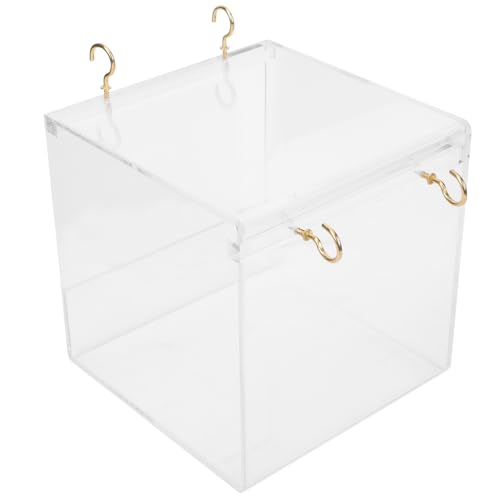 LIOOBO Vogel badebecken aus Klein für Papageien und Vögel Praktische Duschbox zum Baden und Füttern Futterbehälter Kreatives Design Einfach zu Reinigen und Vielseitig Einsetzbar von LIOOBO
