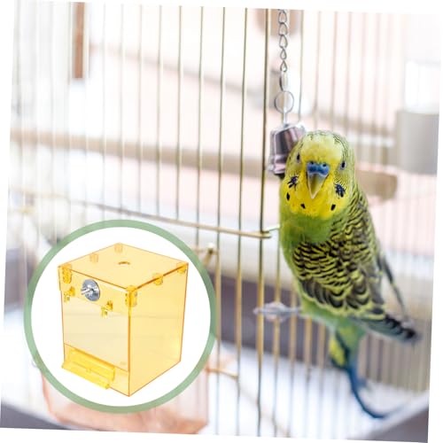 LIOOBO Vogelbadewanne zum Aufhängen für Papageien Transparent Umweltfreundlich Langlebig Stressreduzierend Geeignet für Käfige Kleine Vögel Wie Wellensittiche und Nymphensittiche von LIOOBO