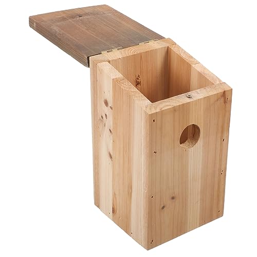 LIOOBO Vogelhaus Aus Massivem Holz Nest Dekoration Für Den Außenbereich Kleines Kardinalvogelhaus Gartendekoration Vogelhäuser Jay Sparrow Vogelhäuser Für Draußen Rasen von LIOOBO