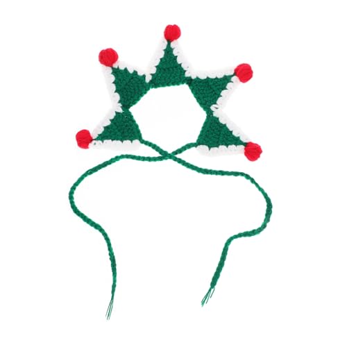 LIOOBO Warm Pet Scarf Für Katzen Handgefertigter Weihnachts-schal Im Stern-Design Bequeme Und Atmungsaktive Materialien Für Feiertags-Outfits Und Festliche Anlässe von LIOOBO