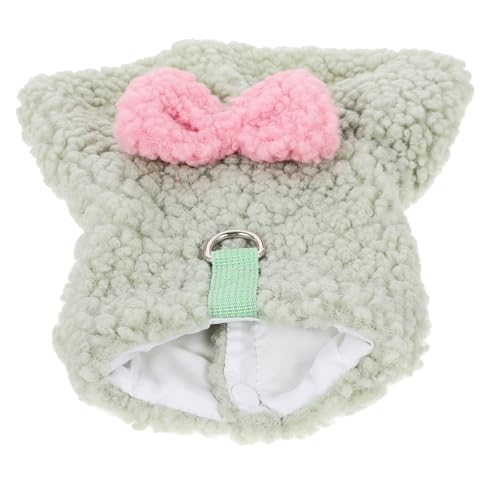 LIOOBO Warme Schleifenkleidung Für Hundekleidung Weicher Hundemantel Zöpfe Welpenkleidung Süße Haustiere Hundekleid Welpenplüsch Winter Hundekostüme Hunde Welpenzubehör von LIOOBO