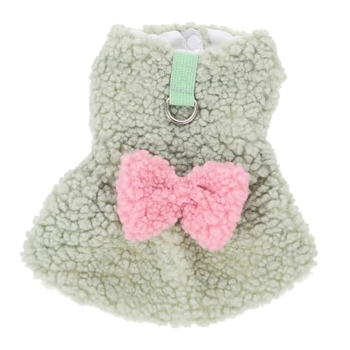LIOOBO Warme Schleifenkleidung Hundebezüge Haustierkleidung Pullover Welpen Hundekrawatte Hundemantel Hundevlies Dicke Hundekleidung Haustiere Plüsch Welpenjacke Winter Verdicktes Pfoten von LIOOBO