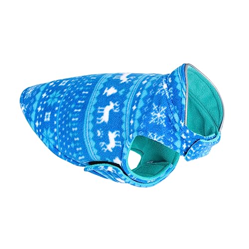 LIOOBO Weihnachtsdruckhundmantel Weihnachten Dekorationen Pullover Haustiere Hunde klein Entzückende Haustierkleidung Haustier-Outfit Party-Haustierkleidung Polarfleece Himmelblau LIOOBO Weihnachtsdruckhundmantel Weihnachten Dekorationen Pullover Haustiere Hunde klein Entzückende Haustierkleidung Haustier-Outfit Party-Haustierkleidung Polarfleece Himmelblau von LIOOBO