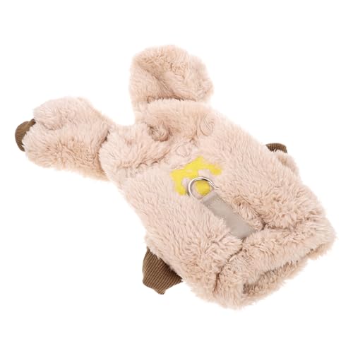 LIOOBO Winter Welpenmantel Süße Hundeweste Pullover Strickwaren Welpen Winterkleidung Saison Dackel Verdickter Wärmerer Bequemer Anzug Kapuzenabdeckungen Fleece Pelzige von LIOOBO
