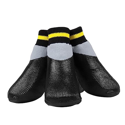 LIOOBO wasserdichte Winterschuhe Für Kleine Hunde - 1 Set Gummi-Stiefeletten Mit Rutschfester Sohle in Schwarz Ideal Für Regen Und Schnee Perfekt Für Aktive Hundewelpen LIOOBO wasserdichte Winterschuhe Für Kleine Hunde - 1 Set Gummi-Stiefeletten Mit Rutschfester Sohle in Schwarz Ideal Für Regen Und Schnee Perfekt Für Aktive Hundewelpen von LIOOBO