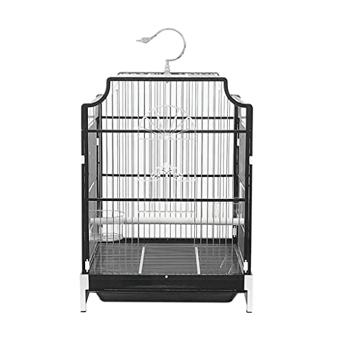 Einfacher Retro-Vogelkäfig Vogelhaus mit hoher Kapazität Großer Edelstahl-Vogelkäfig Metall-Vogelhausträger für den Garten im Freien von LIOONS
