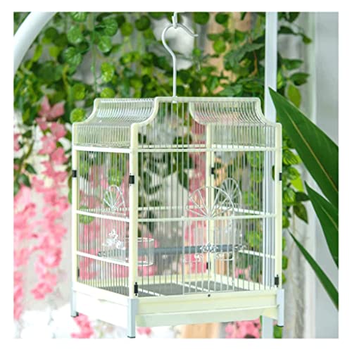 Schmiedeeiserne Vogelkäfige, tragbarer Kleiner Vogelkäfig, quadratisch, Vogelzuchtbox, hängendes Vogelhaus für den Hausgarten von LIOONS
