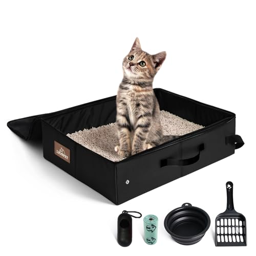 Tragbare Katzentoilette, auslaufsicher, faltbar, perfekt für Hotelaufenthalte und Roadtrips Tragbare Katzentoilette, auslaufsicher, faltbar, perfekt für Hotelaufenthalte und Roadtrips von LIOOPET