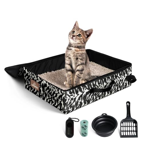 Tragbare Katzentoilette, auslaufsicher, faltbar, perfekt für Hotelaufenthalte und Roadtrips Tragbare Katzentoilette, auslaufsicher, faltbar, perfekt für Hotelaufenthalte und Roadtrips von LIOOPET