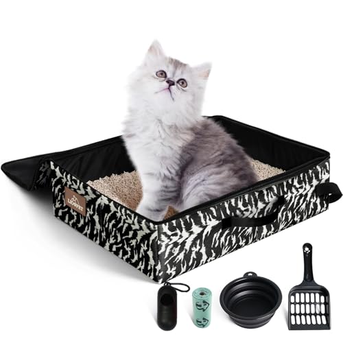 Tragbare Katzentoilette, auslaufsicher, faltbar, perfekt für Hotelaufenthalte und Roadtrips Tragbare Katzentoilette, auslaufsicher, faltbar, perfekt für Hotelaufenthalte und Roadtrips von LIOOPET