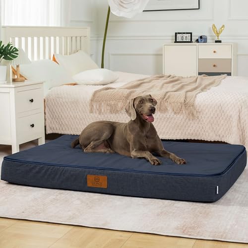 LIORCE Orthopädisches Hundebett aus Memory-Schaum, 15,2 cm dick, für große Hunde, wasserdicht, abnehmbar, waschbar, Bezug und umlaufender Reißverschluss, ultimativer Komfort und einfache Pflege von LIORCE