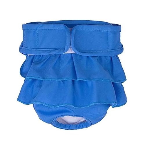 Hundehöschen, 2 Stück, physiologische Hosen, waschbare Menstruationshosen für Hunde (Farbe: Blau, Größe: L) von LIPINGJING0201