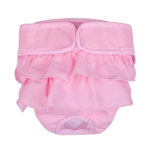 Hundehöschen, 2 Stück, physiologische Hosen, waschbare Menstruationshosen für Hunde (Farbe: Rosa, Größe: L) von LIPINGJING0201