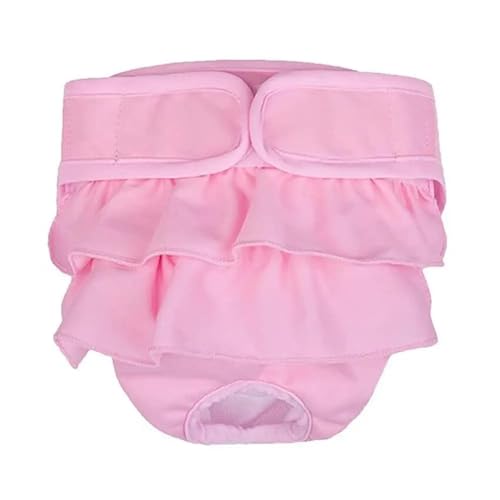 Hundehöschen, 2 Stück, physiologische Hosen, waschbare Menstruationshosen für Hunde (Farbe: Rosa, Größe: L) von LIPINGJING0201
