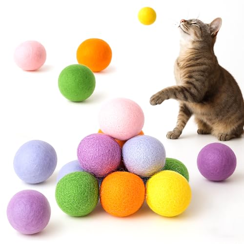 LIQWEI 12 Stück 3cm Pompoms Bälle Katzenspielzeug, Filzbälle Katzen, Katzenbälle Fil Bunte Weiche Plüsch Katzenbälle Indoor Katze Interaktive Pom Poms DIY Kreative Handwerk LIQWEI 12 Stück 3cm Pompoms Bälle Katzenspielzeug, Filzbälle Katzen, Katzenbälle Fil Bunte Weiche Plüsch Katzenbälle Indoor Katze Interaktive Pom Poms DIY Kreative Handwerk von LIQWEI