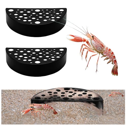 LIQWEI Garnelenverstecke für Aquarium, schwarze Garnelen-Tankzubehör, Halbmond-Garnelen-Hausdekoration, Höhlenornamente, Garnelen-Versteck für Aquarium, Aquarium-Zubehör, Dekoration, Schwarz, 2 Stück LIQWEI Garnelenverstecke für Aquarium, schwarze Garnelen-Tankzubehör, Halbmond-Garnelen-Hausdekoration, Höhlenornamente, Garnelen-Versteck für Aquarium, Aquarium-Zubehör, Dekoration, Schwarz, 2 Stück von LIQWEI