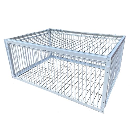 LIROPAU Vogelkäfig, Taubenkäfig mit 4 Seiten Einwegeingang und 1 Oberlicht für Taube, Papageien, Sittiche und andere Vögel - Weiß LIROPAU Vogelkäfig, Taubenkäfig mit 4 Seiten Einwegeingang und 1 Oberlicht für Taube, Papageien, Sittiche und andere Vögel - Weiß von LIROPAU