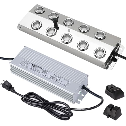 Nebelmacher 10-Kopf Ultraschall Nebelhersteller, 7L/ H Nebelbefeuchter mit 350-W-Netzteil, ultraschall vernebler, nebelmaschine, Profi Wasservernebler für Befeuchtung den Gartenbau Landschaftliche von LIROPAU