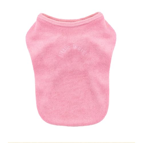 Little Beast Tanktop aus Baumwoll-Frottee, Haustier-Shirts, Pink, Größe S von LITTLE BEAST