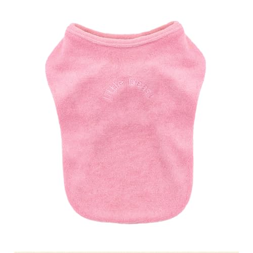 Little Beast Tanktop aus Baumwoll-Frottee, Haustier-Shirts, Pink, Größe XXS von LITTLE BEAST