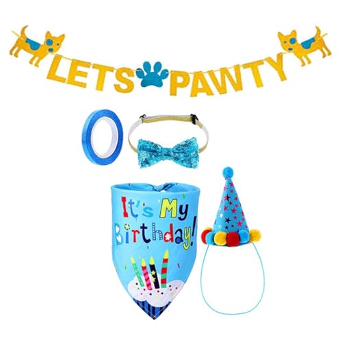 Hübscher Haustier-Schal für Geburtstagsparty, Kostüm-Outfit, Prinz oder Prinzessin, glitzernd, zartes Hunde-Outfit für pelzige Freunde von LIUANDS