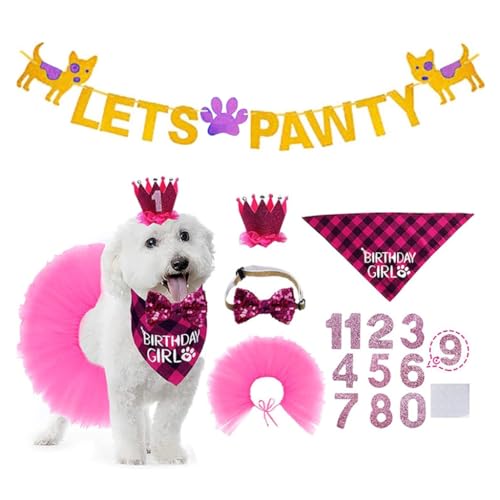 Hübscher Haustier-Schal für Geburtstagsparty, Kostüm-Outfit, Prinz oder Prinzessin, glitzernd, zartes Hunde-Outfit für pelzige Freunde Hübscher Haustier-Schal für Geburtstagsparty, Kostüm-Outfit, Prinz oder Prinzessin, glitzernd, zartes Hunde-Outfit für pelzige Freunde von LIUANDS