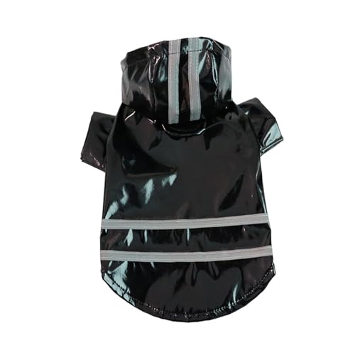 LIUANDS Regenbekleidung für Haustiere, mit Hut und reflektierenden Streifen, für Welpen, Hunde, regenfest, schmutzabweisend von LIUANDS