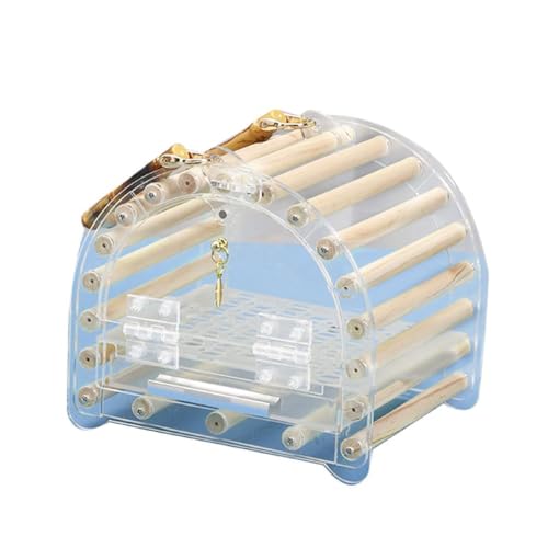 LIUASMUE Handheld Birds Travel Cage For Small Papageien Transparent Acrylic Carry Cage For Lovebirds Portable Carry Box For Conure Acrylic Bird Cage Belüfteter Cage Bird Cage For Travel von LIUASMUE