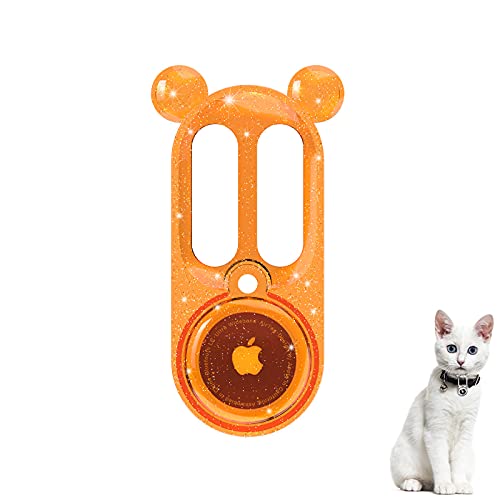 LIUBO Schutzhülle für AirTag (vollständig geschlossen), Silikon-Schutzhülle für Hundehalsband, vollständig geschlossenes Design, wirklich sturzsicher, staubdicht und kratzfest (Orange) von LIUBO