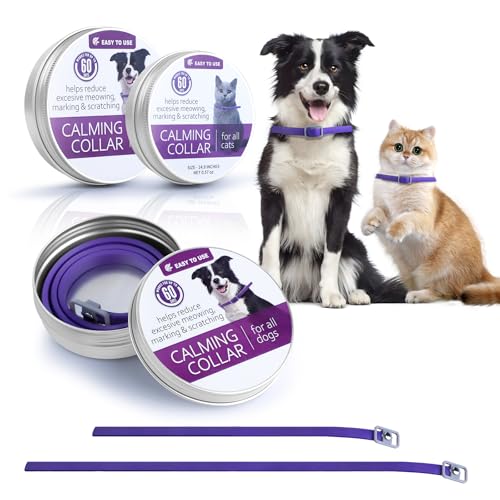 2Pcs Beruhigendes Halsband für Hunde und Katzen, LIUCONGBD einstellbare Pheromon Haustiere Halsband hält 60 Tage, Linderung Angst Stress Separation Beruhigendes Halsband passt für kleine mittlere groß 2Pcs Beruhigendes Halsband für Hunde und Katzen, LIUCONGBD einstellbare Pheromon Haustiere Halsband hält 60 Tage, Linderung Angst Stress Separation Beruhigendes Halsband passt für kleine mittlere groß von LIUCONGBD