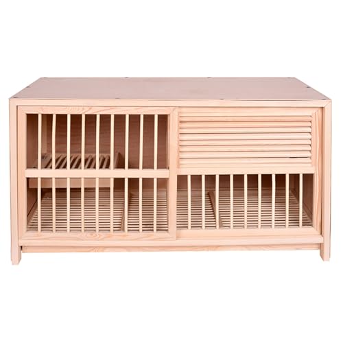 LIUJHGH Handgefertigter Vogelkäfig aus Holz mit ausziehbarem Tablett. Elegante Voliere für Sittiche, Kanarienvögel, Finken – leicht zu reinigen und zusammenzubauen(A,90#) von LIUJHGH