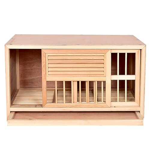 LIUJHGH Handgefertigter Vogelkäfig aus Holz mit ausziehbarem Tablett. Elegante Voliere für Sittiche, Kanarienvögel, Finken – leicht zu reinigen und zusammenzubauen(B,90#) von LIUJHGH