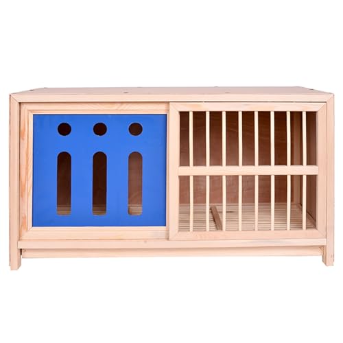 LIUJHGH Handgefertigter Vogelkäfig aus Holz mit ausziehbarem Tablett. Elegante Voliere für Sittiche, Kanarienvögel, Finken – leicht zu reinigen und zusammenzubauen(C,90#) von LIUJHGH