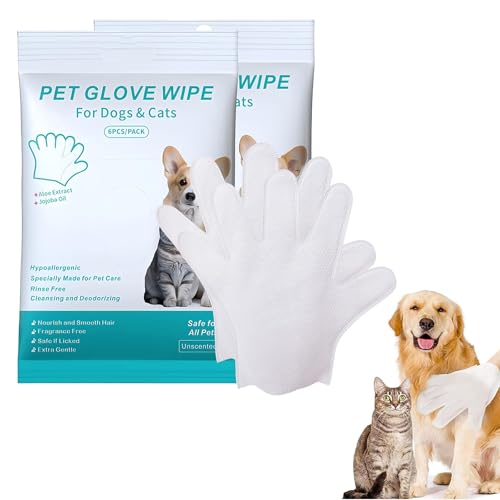 12 Stück Trockenreinigungshandschuhe für Hunde Hunde Reinigungshandschuhe Hund Reinigungshandschuhe Katzentücher Reinigung Fell Katze Reinigungstücher Geeignet für Reisen Ein schneller und einfacher 12 Stück Trockenreinigungshandschuhe für Hunde Hunde Reinigungshandschuhe Hund Reinigungshandschuhe Katzentücher Reinigung Fell Katze Reinigungstücher Geeignet für Reisen Ein schneller und einfacher von LIUQOBN
