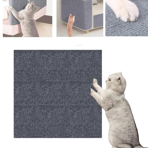 Cat Scratching mat for Furniture,Climbing cat Scratcher Sofa Protector,Trimmable Self-Adhesive Carpet Mat Pad Replacement for Cat Tree Shelves (Dark Gray, 1.81 * 39.37) von LIUUBASZ