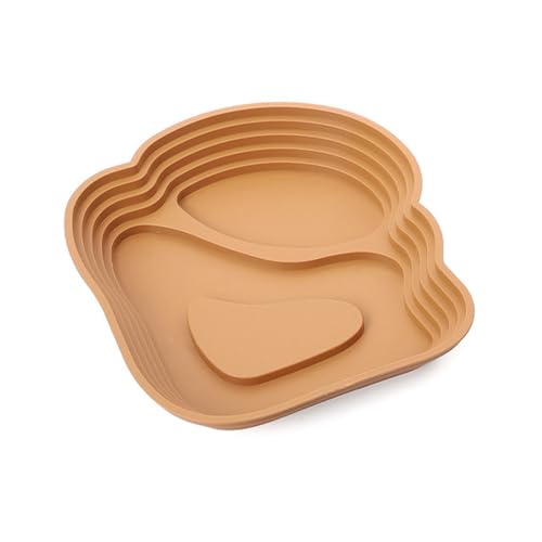 1 Packung Schildkröte Habitat Schildkröte Baden Pool Futter- und Wassernapf für Schildkröte Hörner Frosch Gecko Schlange Eidechse kleine Reptilien (braun) von LIUZONGIN