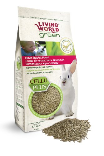 Living World Green Alleinfutter für Erwachsene Kaninchen, 1.4 kg, 1er Pack (1 x 1.4 kg) von LIVING WORLD