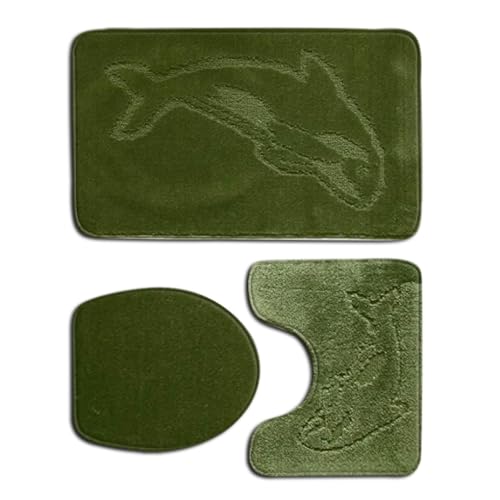 LIXSAZSE 3 teiliges weiches und plüschiges Badezimmerteppich Set, rutschfest und wasserdicht für Badewanne und Dusche, Polyester Badezimmermatten Set, PJ210611 B002 LIXSAZSE 3 teiliges weiches und plüschiges Badezimmerteppich Set, rutschfest und wasserdicht für Badewanne und Dusche, Polyester Badezimmermatten Set, PJ210611 B002 von LIXSAZSE