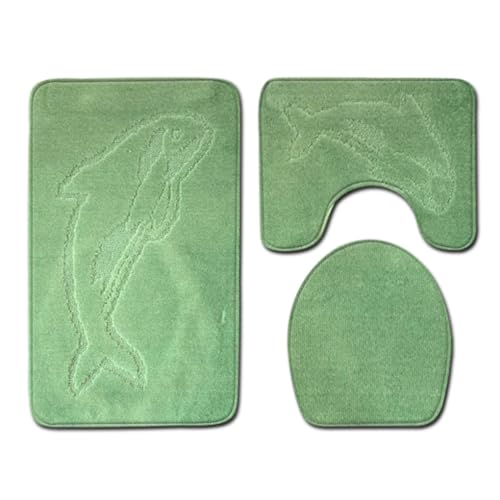 LIXSAZSE 3 teiliges weiches und plüschiges Badezimmerteppich Set, rutschfest und wasserdicht für Badewanne und Dusche, Polyester Badezimmermatten Set, PJ210611 B003 LIXSAZSE 3 teiliges weiches und plüschiges Badezimmerteppich Set, rutschfest und wasserdicht für Badewanne und Dusche, Polyester Badezimmermatten Set, PJ210611 B003 von LIXSAZSE