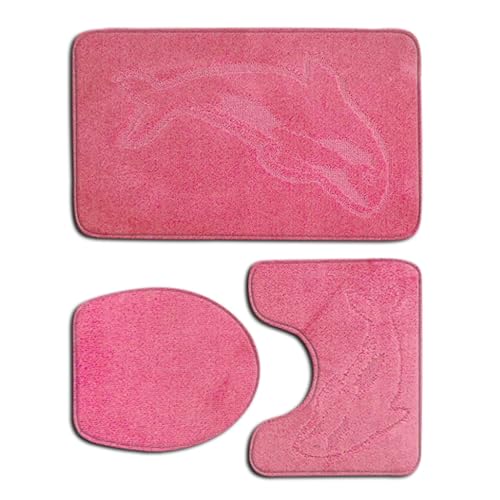 LIXSAZSE 3 teiliges weiches und plüschiges Badezimmerteppich Set, rutschfest und wasserdicht für Badewanne und Dusche, Polyester Badezimmermatten Set, PJ210611 B004 LIXSAZSE 3 teiliges weiches und plüschiges Badezimmerteppich Set, rutschfest und wasserdicht für Badewanne und Dusche, Polyester Badezimmermatten Set, PJ210611 B004 von LIXSAZSE