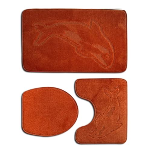LIXSAZSE 3 teiliges weiches und plüschiges Badezimmerteppich Set, rutschfest und wasserdicht für Badewanne und Dusche, Polyester Badezimmermatten Set, PJ210611 B005 LIXSAZSE 3 teiliges weiches und plüschiges Badezimmerteppich Set, rutschfest und wasserdicht für Badewanne und Dusche, Polyester Badezimmermatten Set, PJ210611 B005 von LIXSAZSE