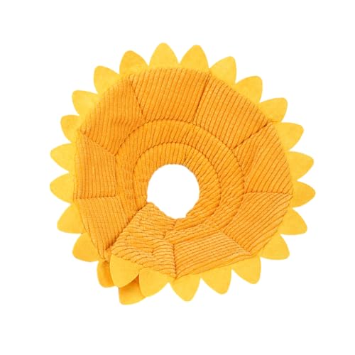 LIXSAZSE Einfach zu verwendendes Sonnenblumen Haustier Erholungshalsband für alle Haustiere. Stoff Sonnenblumen Form, Katzen Kegelhalsband, Haustier Sonnenblumen Halsband, S LIXSAZSE Einfach zu verwendendes Sonnenblumen Haustier Erholungshalsband für alle Haustiere. Stoff Sonnenblumen Form, Katzen Kegelhalsband, Haustier Sonnenblumen Halsband, S von LIXSAZSE