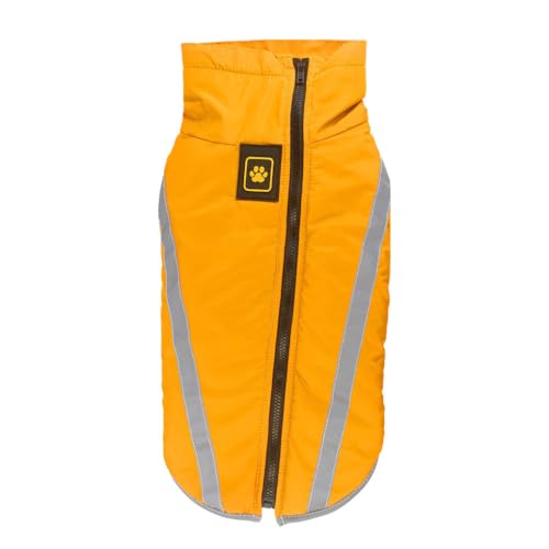 LIXSAZSE Hundejacke für große Hunde, atmungsaktiv und reißfest, mit feinen Nähten, reflektierende Hundejacke aus Polyester für Hunde, Gelb, 2XL LIXSAZSE Hundejacke für große Hunde, atmungsaktiv und reißfest, mit feinen Nähten, reflektierende Hundejacke aus Polyester für Hunde, Gelb, 2XL von LIXSAZSE