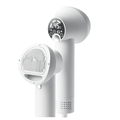 LIXSAZSE Intelligenter Haustier Haartrockner für effiziente Fellpflege, weniger Lärm und Ermüdung, ABS Katzenpflege Intelligenz, kleine Hundedusche, Weiß von LIXSAZSE